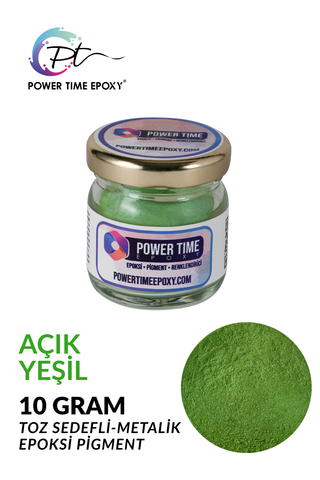 SEDEFLİ METALİK PİGMENT/ AÇIK YEŞİL / 10 gram
