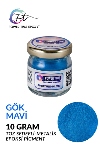SEDEFLİ METALİK PİGMENT/ GÖK MAVİSİ / 10 gram