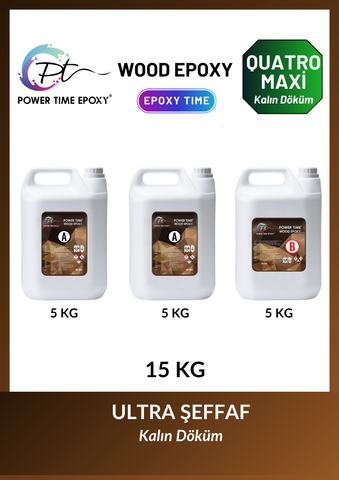 WOOD EPOXY QUATRO MAXİ/ 15 kg KALIN DÖKÜM