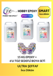 HOBBY EPOXY SMART / 15 KG + 6LI TOZ SEDEFLİ PİGMENT SETİ