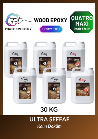WOOD EPOXY QUATRO MAXİ/ 30 kg KALIN DÖKÜM
