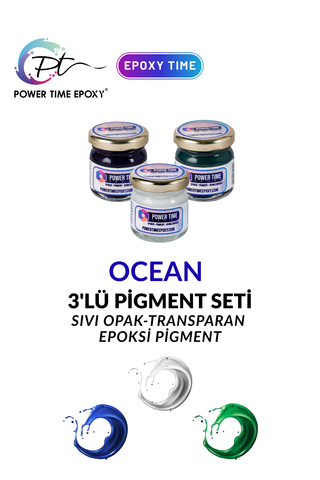 LIQUID PIGMENT PAINT SET OF 6 / SEA SET / 30 * 6 Total 180 grams 