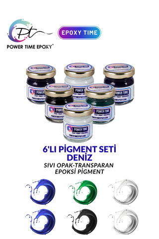 LIQUID PIGMENT PAINT SET OF 6 / SEA SET / 30 * 6 Total 180 grams 