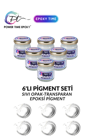 LIQUID PIGMENT PAINT SET OF 6 / WHITE / 30 * 6 Total 180 grams 