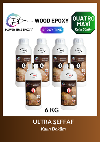 WOOD EPOXY QUATRO MAXİ/ 6 KG KALIN DÖKÜM