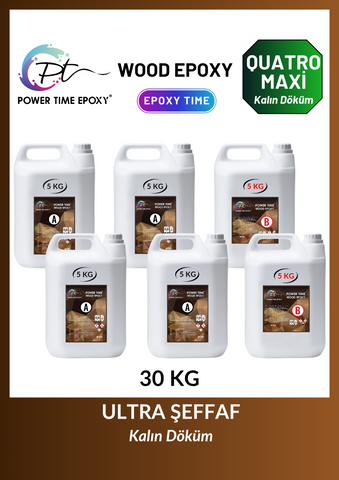 WOOD EPOXY QUATRO MAXI / 30 kg THICK CASTING 