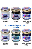 SIVI PİGMENT BOYA SETİ 6'LI/ DENİZ SETİ/ 30*6 Toplam 180 gram