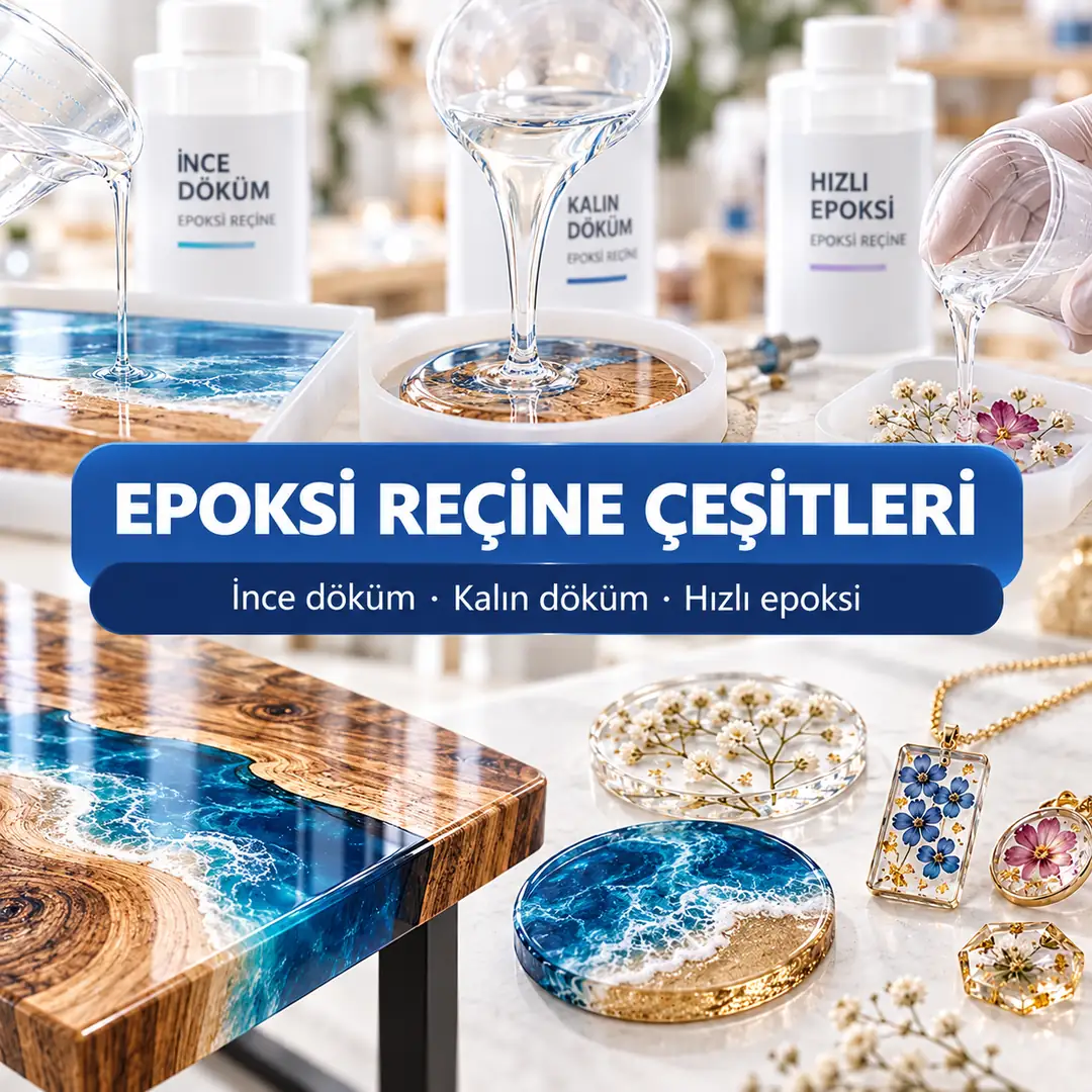 Epoksi Reçine Çeşitleri: İnce Döküm, Kalın Döküm, Hızlı — Hangi Epoksi Hangi İş İçin?