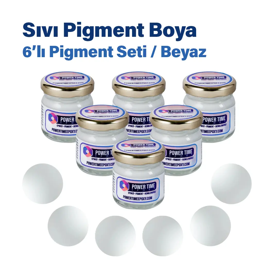 SIVI PİGMENT BOYA SETİ 6'LI/ BEYAZ