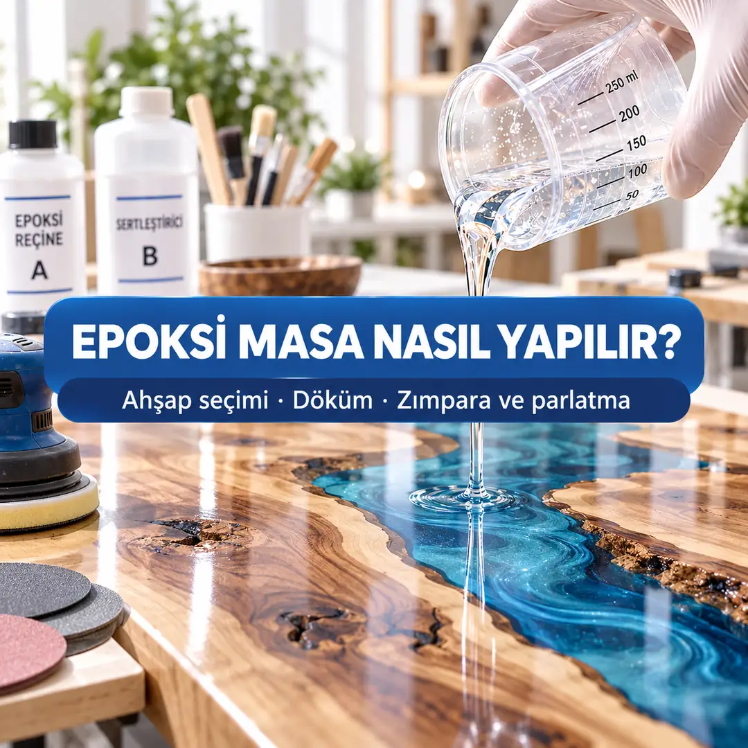 Epoksi Masa Nasıl Yapılır? Nehir (River) Masa ve Sehpa Adım Adım Rehberi