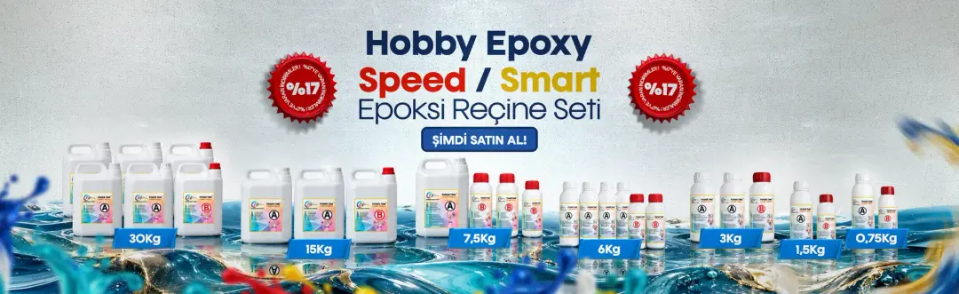 Hobby Epoxy Speed / Smart epoksi reçine seti, 0,75 kg'dan 30 kg'a boyutlar
